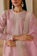 Emaan Adeel SONATA P0120 lawn outfit in pink — embroidery close-up