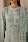 Emaan Adeel HARMONY P0123 lawn outfit in pale mint green — embroidery close-up