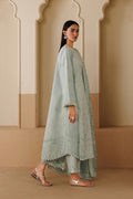 Emaan Adeel HARMONY P0123 lawn outfit in pale mint green — side view