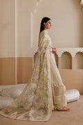 Emaan Adeel OPUS P0121 lawn outfit in ivory — back view
