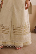 Emaan Adeel OPUS P0121 lawn outfit in ivory — hem detail