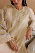 Emaan Adeel OPUS P0121 lawn outfit in ivory — embroidery close-up