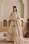 Emaan Adeel OPUS P0121 lawn outfit in ivory — front view