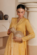 Emaan Adeel MELODY P0118 lawn outfit in mustard yellow — upper-body view
