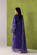 Emaan Adeel ORLINA P0064 lawn outfit in purple — back view