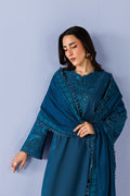 Emaan Adeel AVENOIR P0132 lawn outfit in deep teal — upper-body view