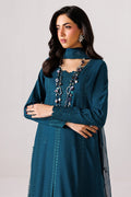 Emaan Adeel SERENE P0141 lawn outfit in deep teal — upper-body view