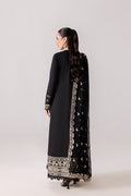 Emaan Adeel ELEVE P0138 lawn outfit in black — back view