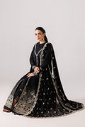 Emaan Adeel ELEVE P0138 lawn outfit in black — seated view