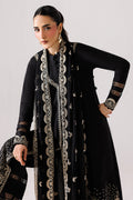 Emaan Adeel ELEVE P0138 lawn outfit in black — upper-body view