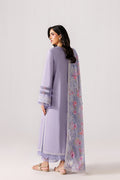Emaan Adeel QUIET LUXE P0140 lawn outfit in lilac — back view