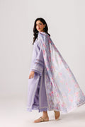 Emaan Adeel QUIET LUXE P0140 lawn outfit in lilac — angled view