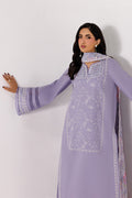 Emaan Adeel QUIET LUXE P0140 lawn outfit in lilac — upper-body view