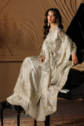 Emaan Adeel JEWEL S0460 mesoury outfit in ivory — seated view