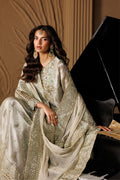 Emaan Adeel JEWEL S0460 mesoury outfit in ivory — seated view