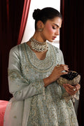 Emaan Adeel HALO S0459 organza outfit in pale mint green — upper-body view