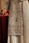 Emaan Adeel ELARA S0455 chiffon outfit in beige — hem detail