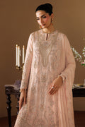 Emaan Adeel REVERIE S0453 chiffon outfit in blush pink — front view