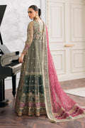 Baroque Chantelle Embroidered Luxury Net 3Pc Suit EC-02 - House Of Hania