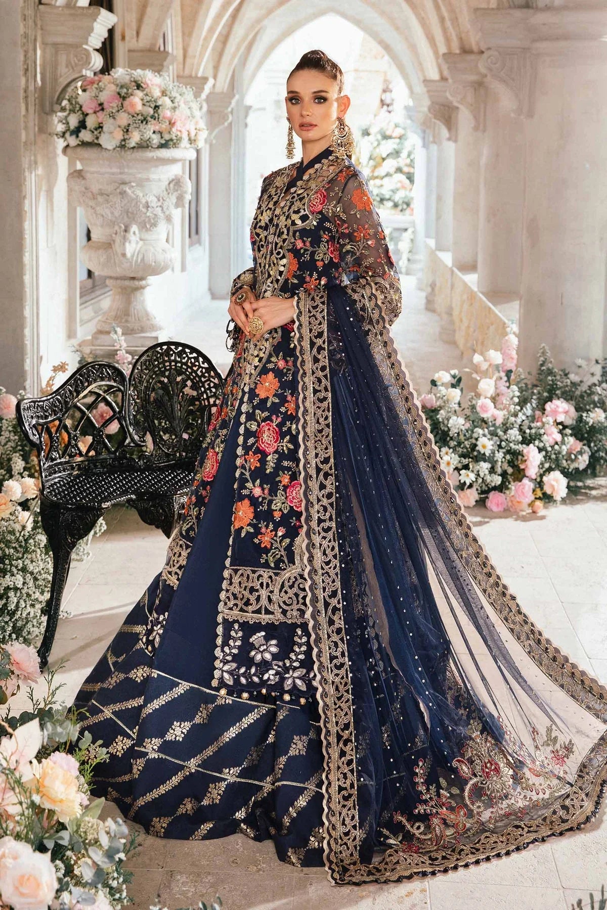 3 Piece Embroidered Suit | BD-2808 - House Of Hania