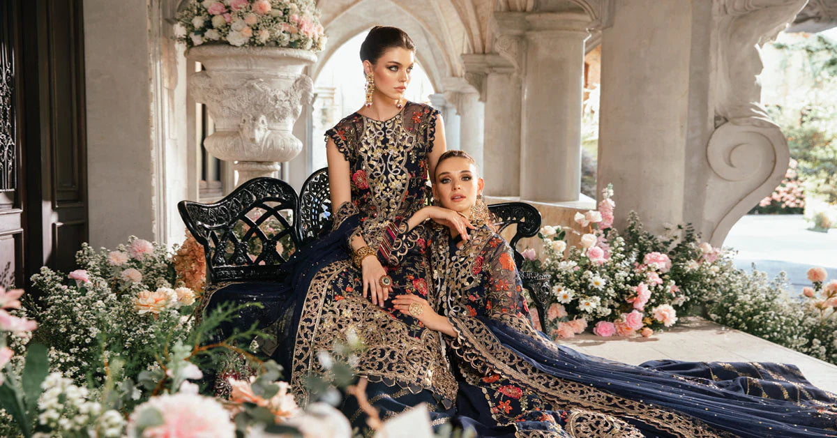 3 Piece Embroidered Suit | BD-2808 - House Of Hania