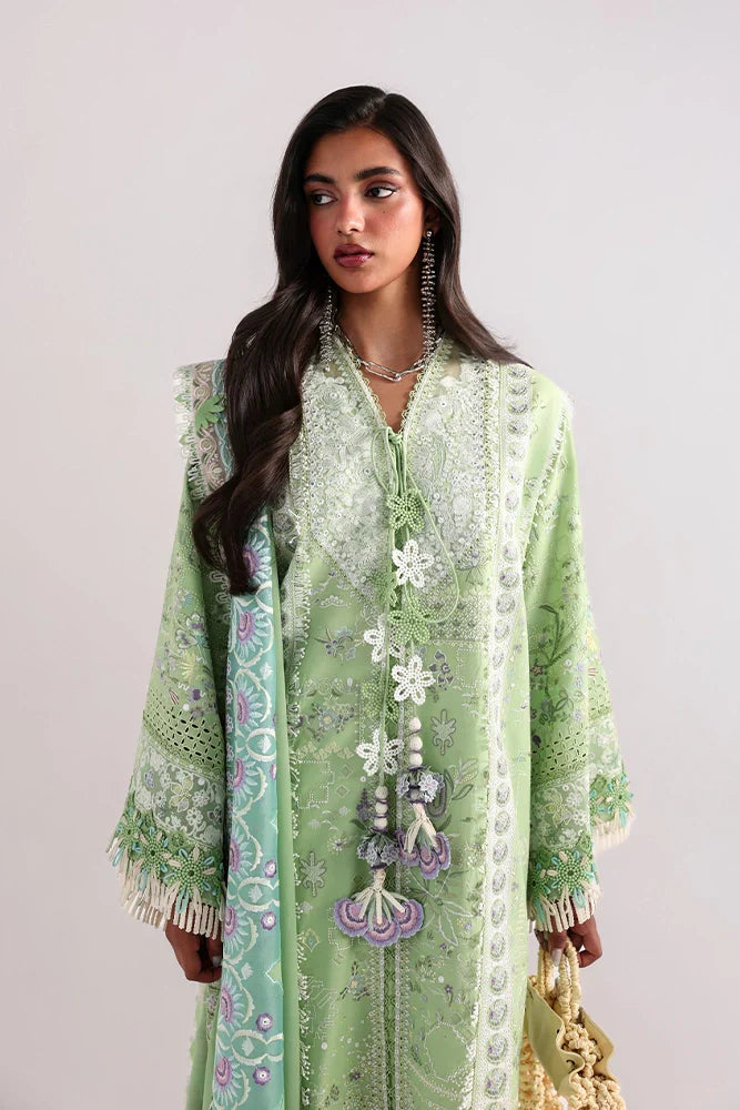 Suffuse Naviel – Parrot Green Organza Suit (3-Piece)