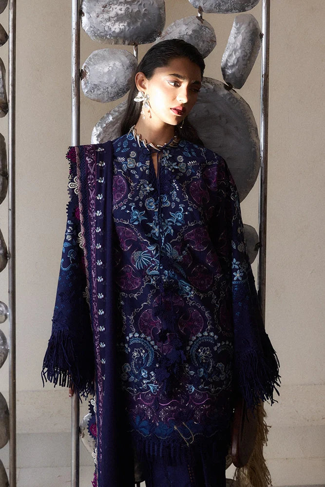 Suffuse Elora – Blue Cambric Suit (3-Piece)
