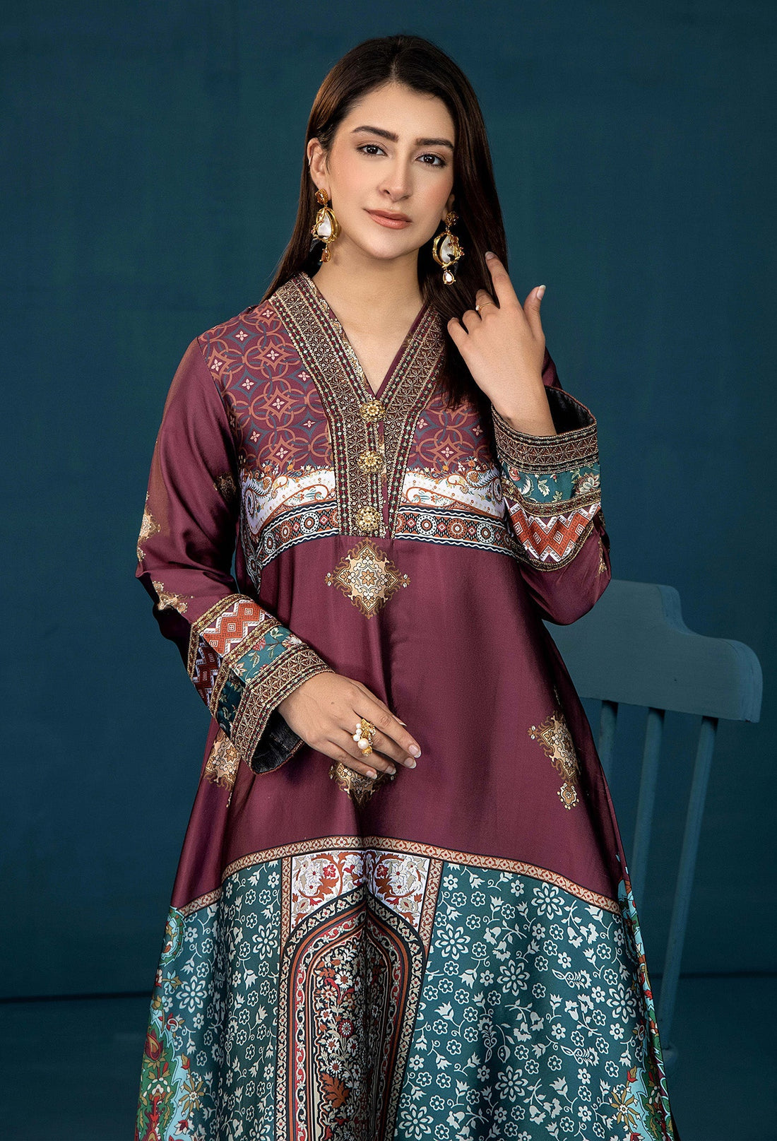 Adans Libas | Silk Shirt | SILK SHIRT-1PC  7626 - 1
