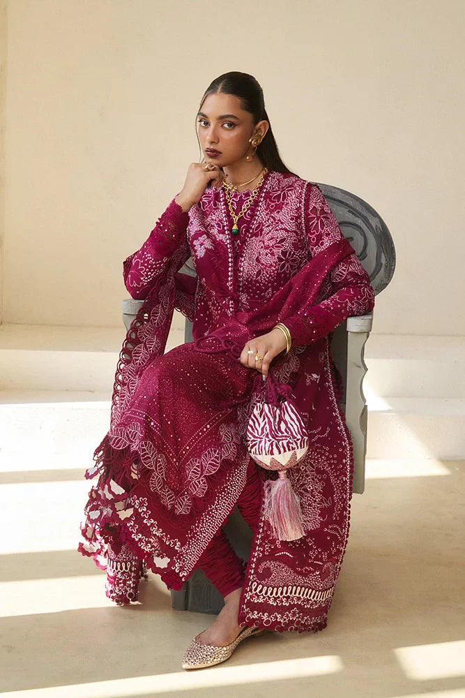 Suffuse Vesria – Plum Organza Suit (3-Piece)
