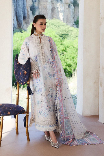 Suffuse Veluna – Off-white Organza Suit (3-Piece)