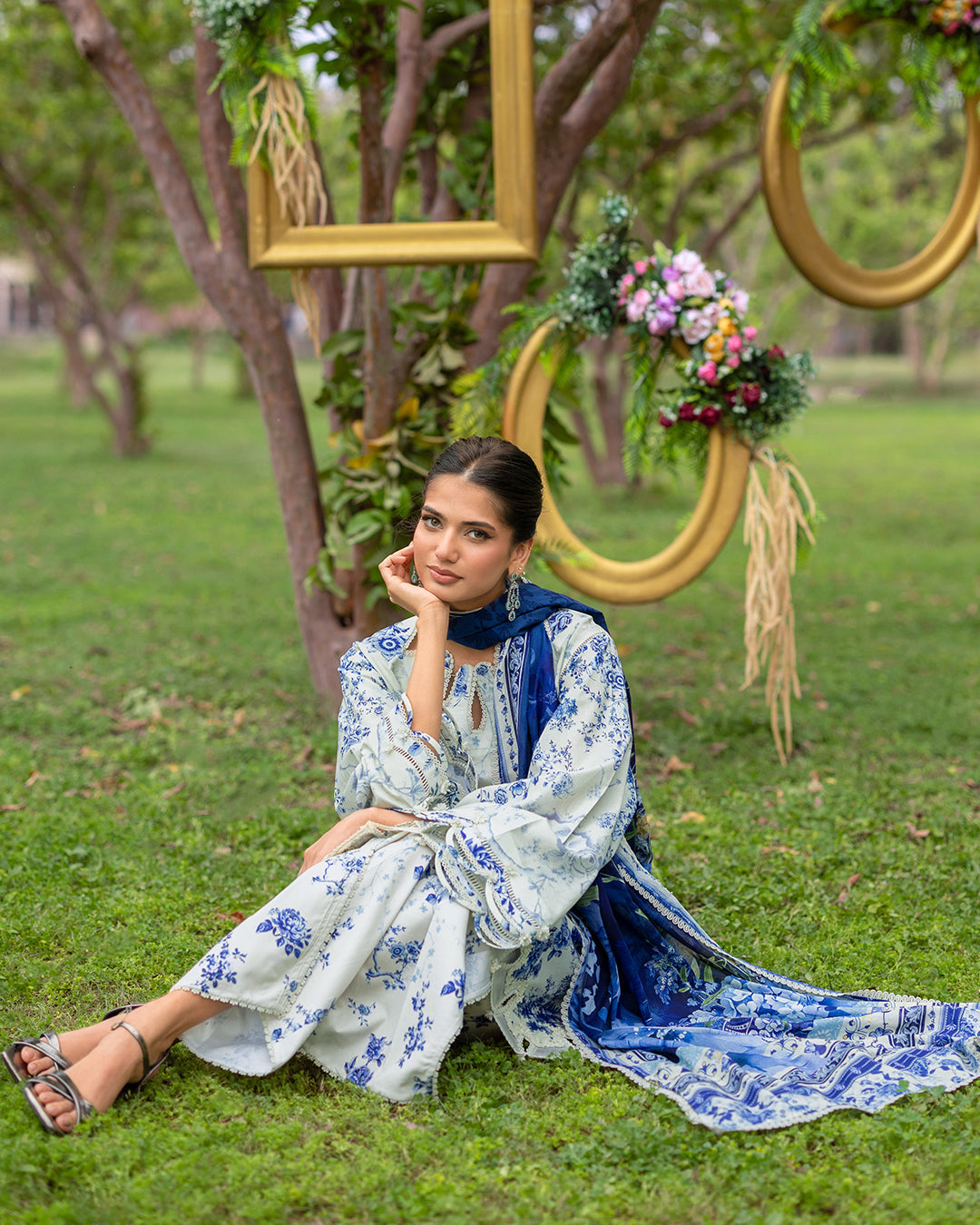 Elaf Premium | Bridgerton Prints 26 | EPB-7B FIORI D'AVORIO - House Of Hania