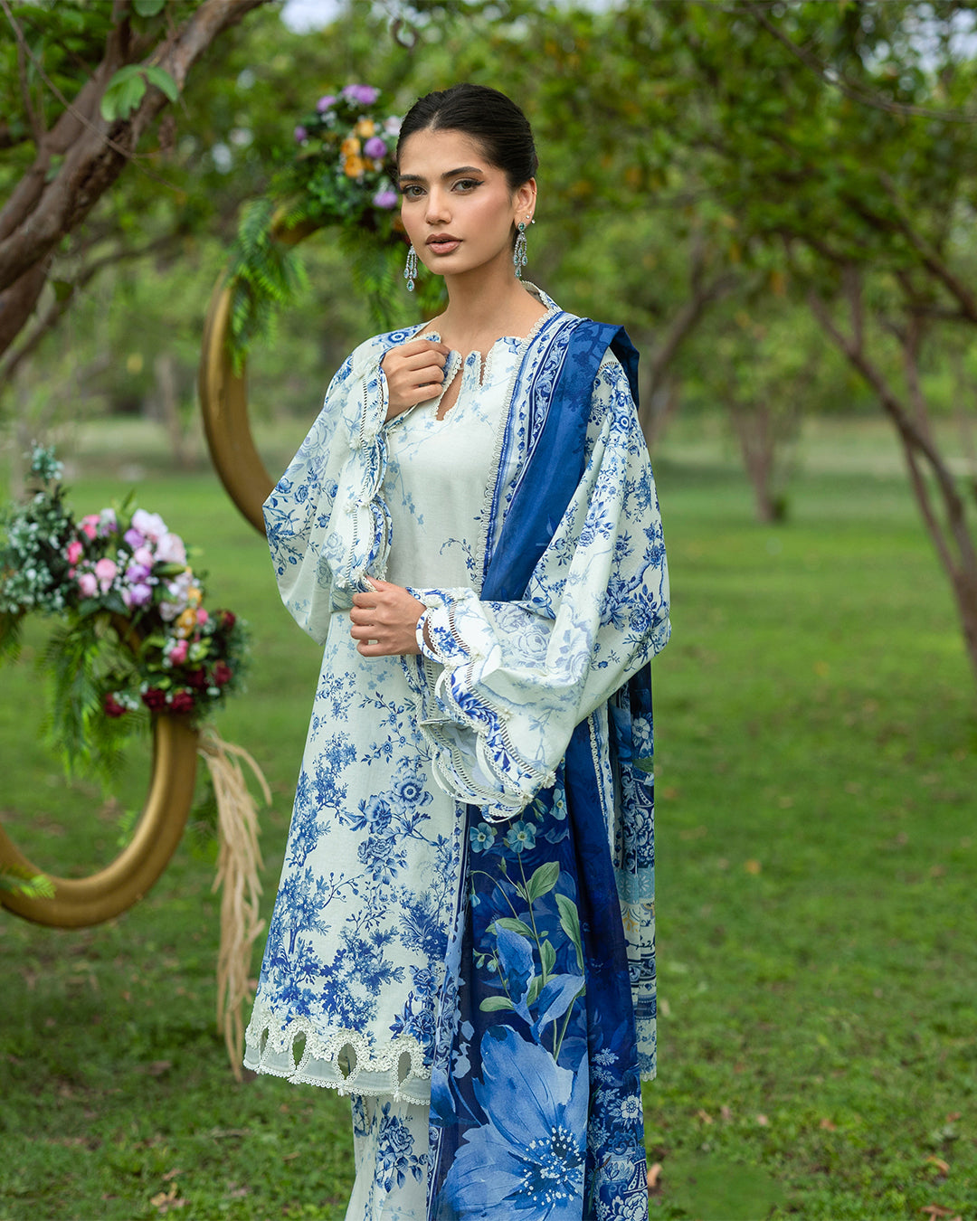 Elaf Premium | Bridgerton Prints 26 | EPB-7B FIORI D'AVORIO - House Of Hania