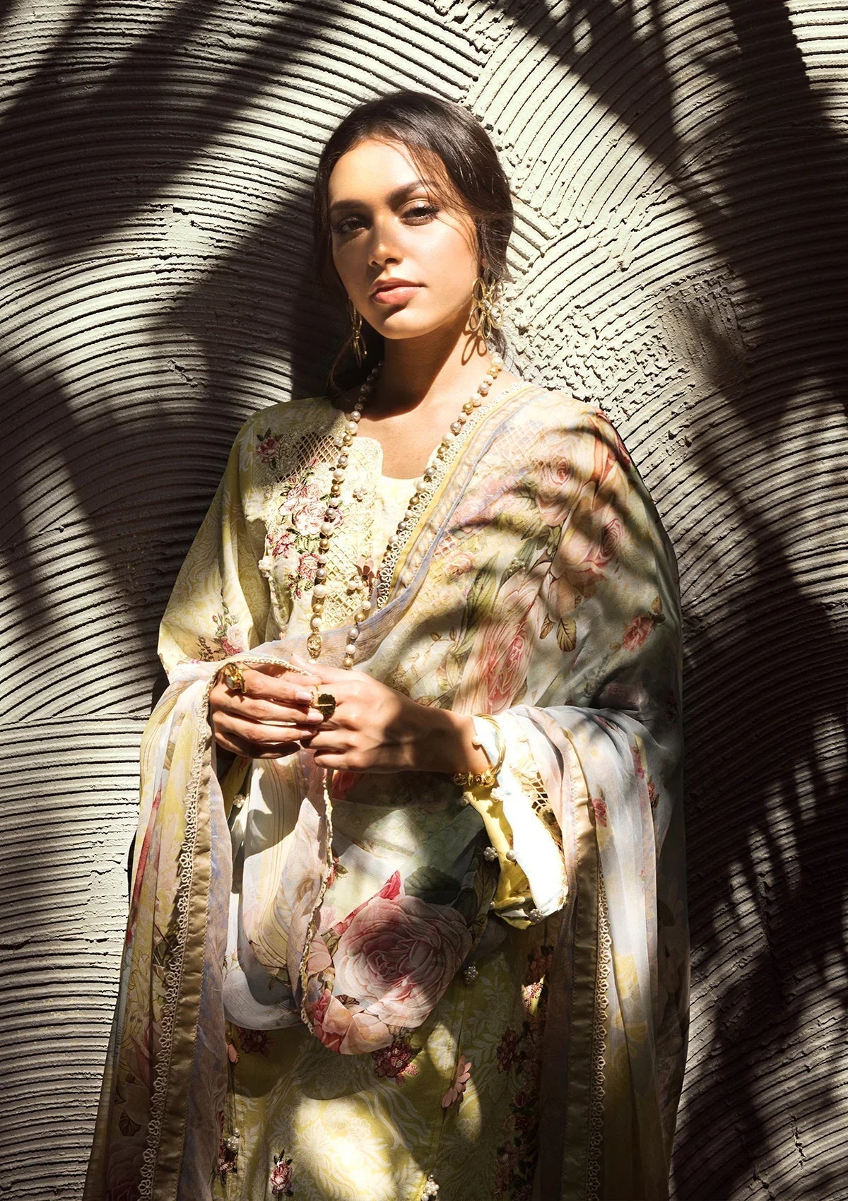 ELAF Signature Embroidered Lawn Unstitched 3Pc Suit ESL-02A PIXIE DUST - House Of Hania