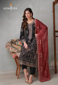 Asim Jofa | luxury Pret'26 | AJLPN-06 Embroidered Poly Silk Stitched 3pcs