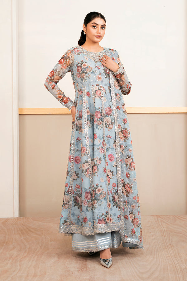 Baroque | Luxury Pret 25 | EMBELLISHED PRINTED CHIFFON PR-1058