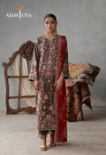 Asim Jofa | luxury Pret'26 | AJLPN-10 Embroidered Poly Silk Stitched 3pcs