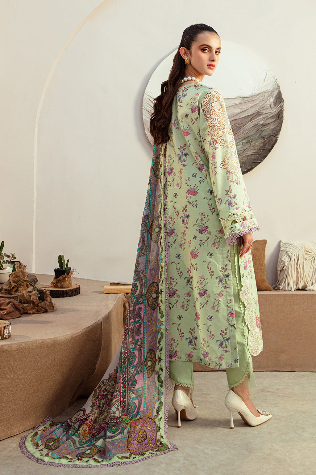 AJR Couture | Alif Affordable Lawn 24 | MINT MAGIC - House Of Hania