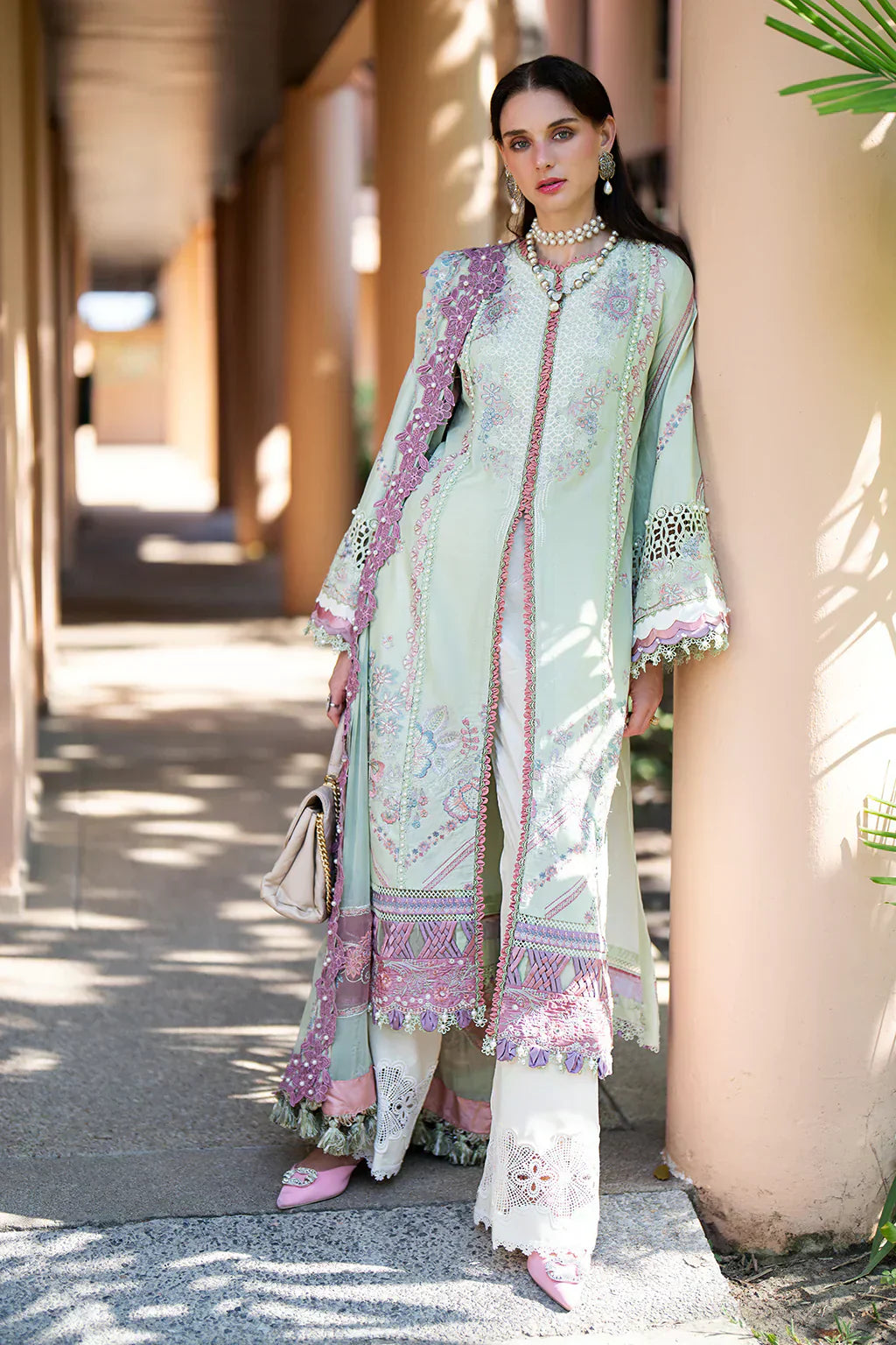 AJR Couture | Alif Signature Luxury Lawn 24 | Aura - House Of Hania