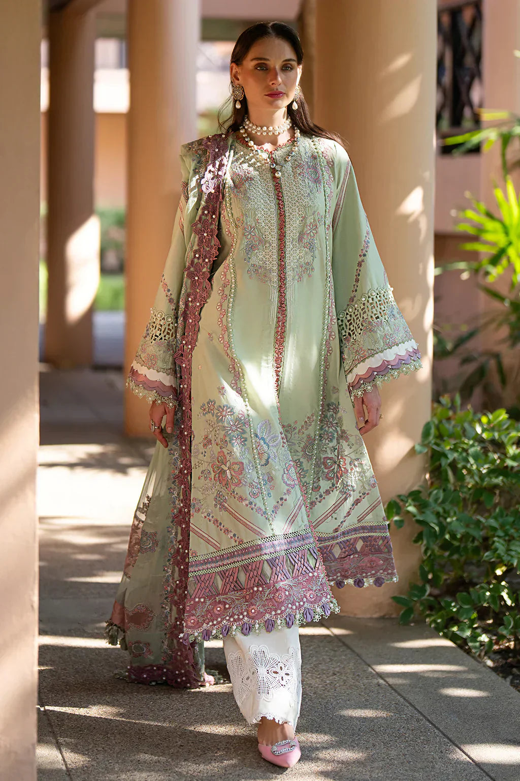 AJR Couture | Alif Signature Luxury Lawn 24 | Aura - House Of Hania