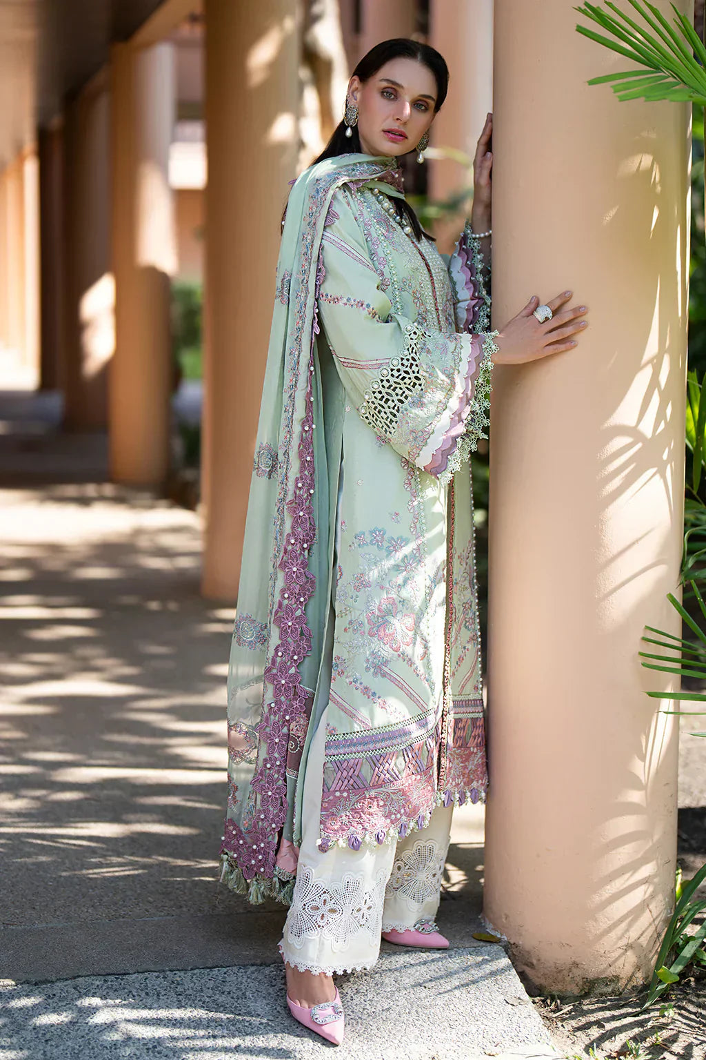 AJR Couture | Alif Signature Luxury Lawn 24 | Aura - House Of Hania