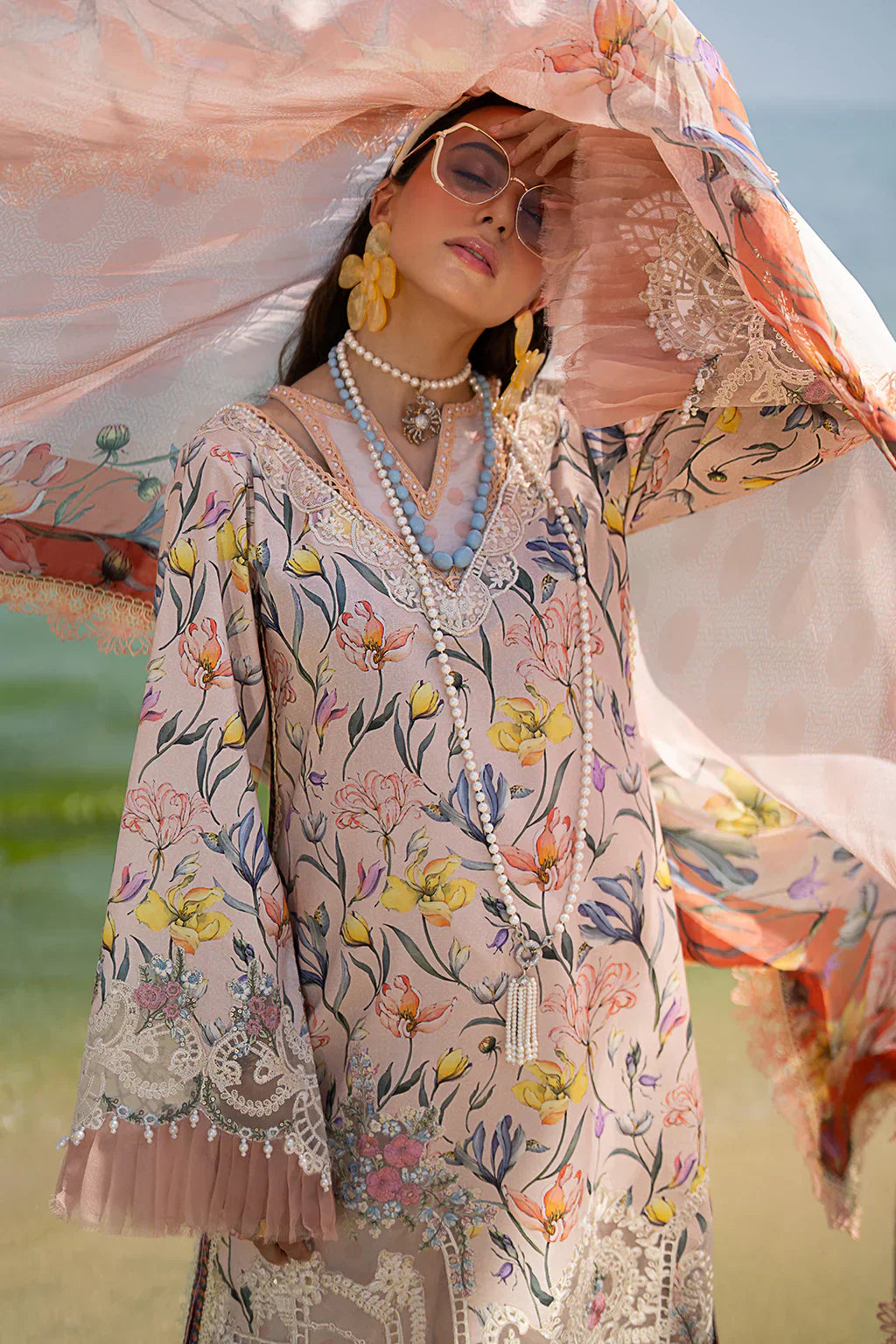 AJR Couture | Alif Signature Luxury Lawn 24 | Blooming - House Of Hania