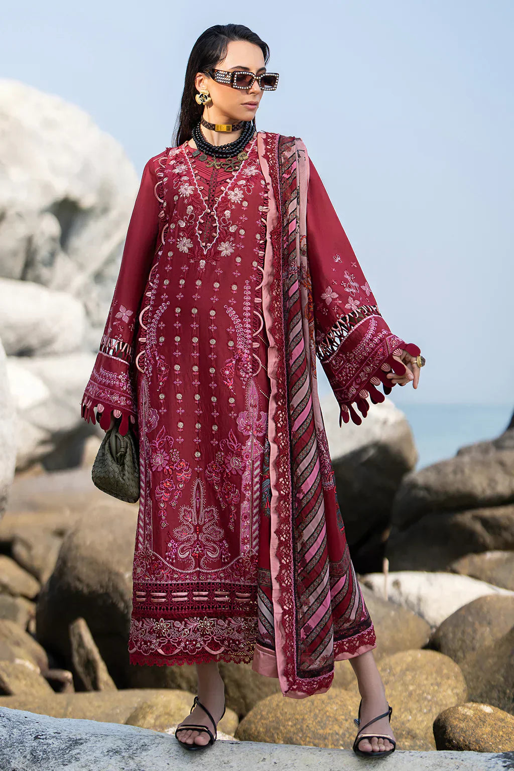 AJR Couture | Alif Signature Luxury Lawn 24 | Eleganza - House Of Hania