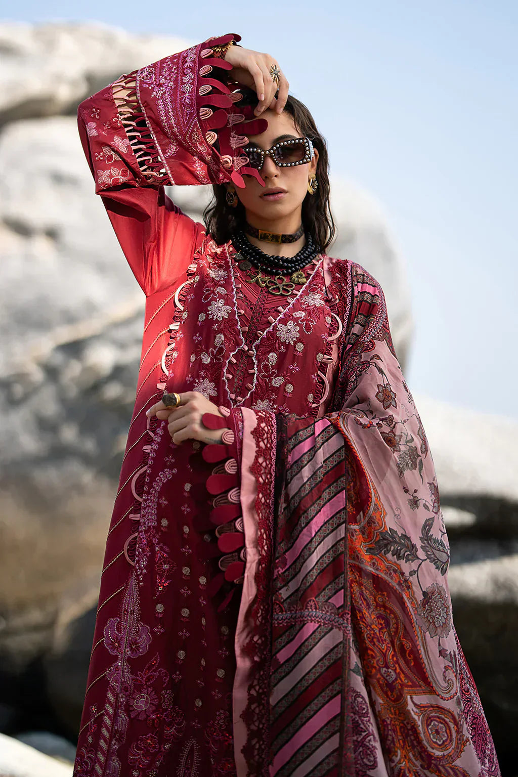 AJR Couture | Alif Signature Luxury Lawn 24 | Eleganza - House Of Hania