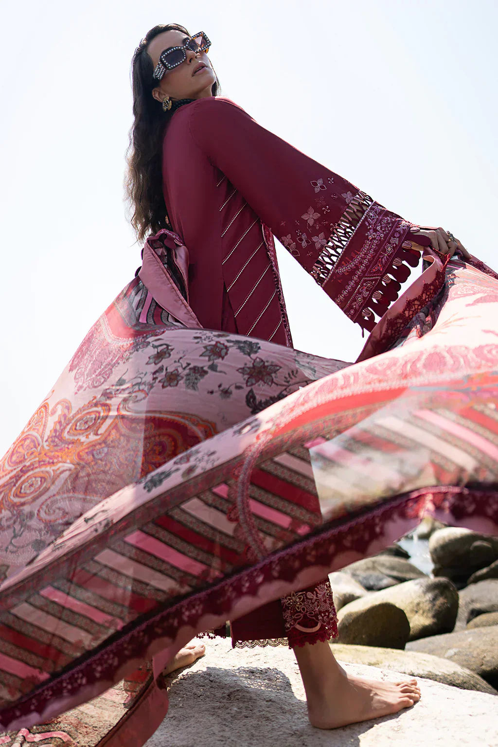AJR Couture | Alif Signature Luxury Lawn 24 | Eleganza - House Of Hania