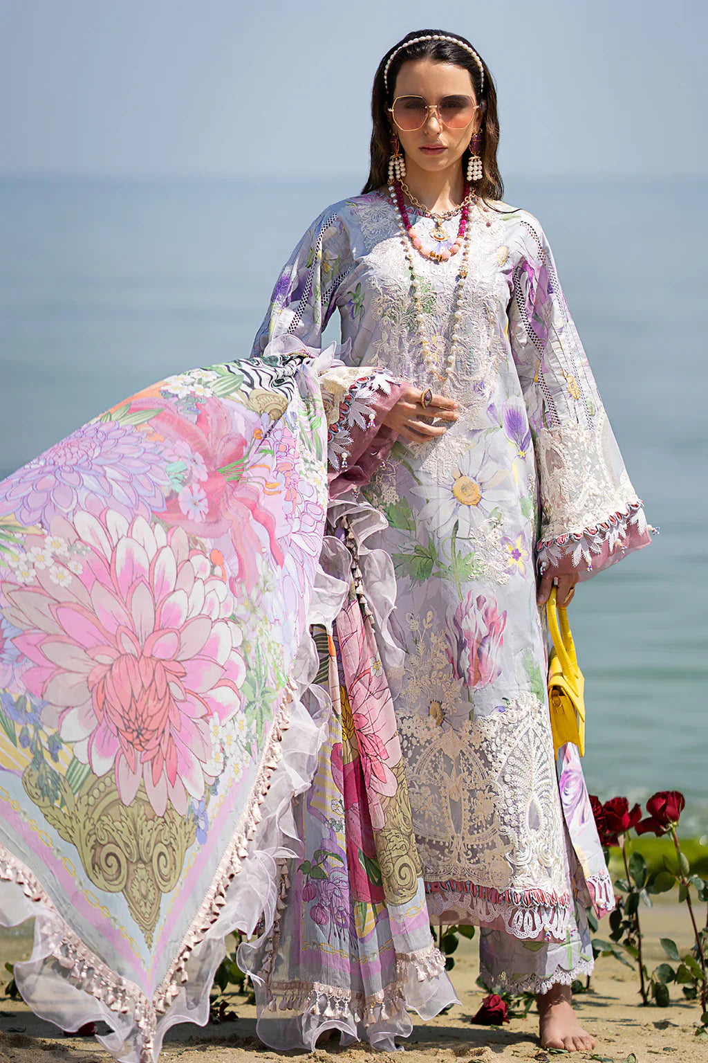 AJR Couture | Alif Signature Luxury Lawn 24 | Lyra - House Of Hania