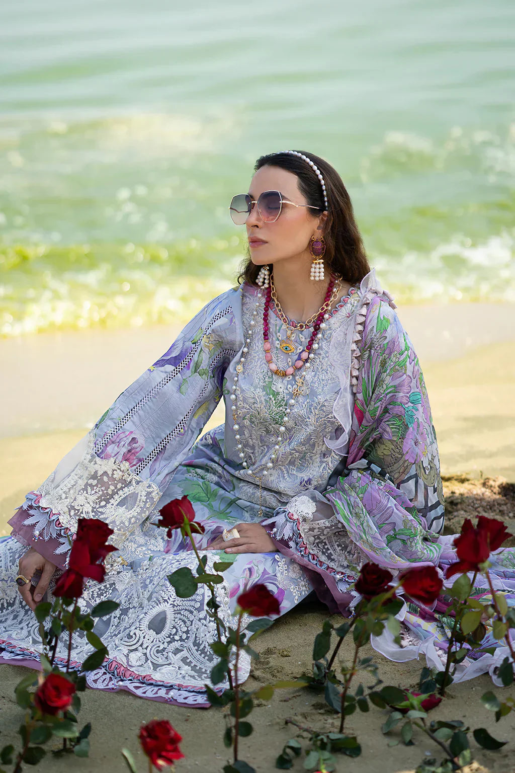AJR Couture | Alif Signature Luxury Lawn 24 | Lyra - House Of Hania