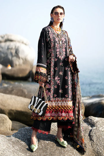 AJR Couture | Alif Signature Luxury Lawn 24 | Noir - House Of Hania