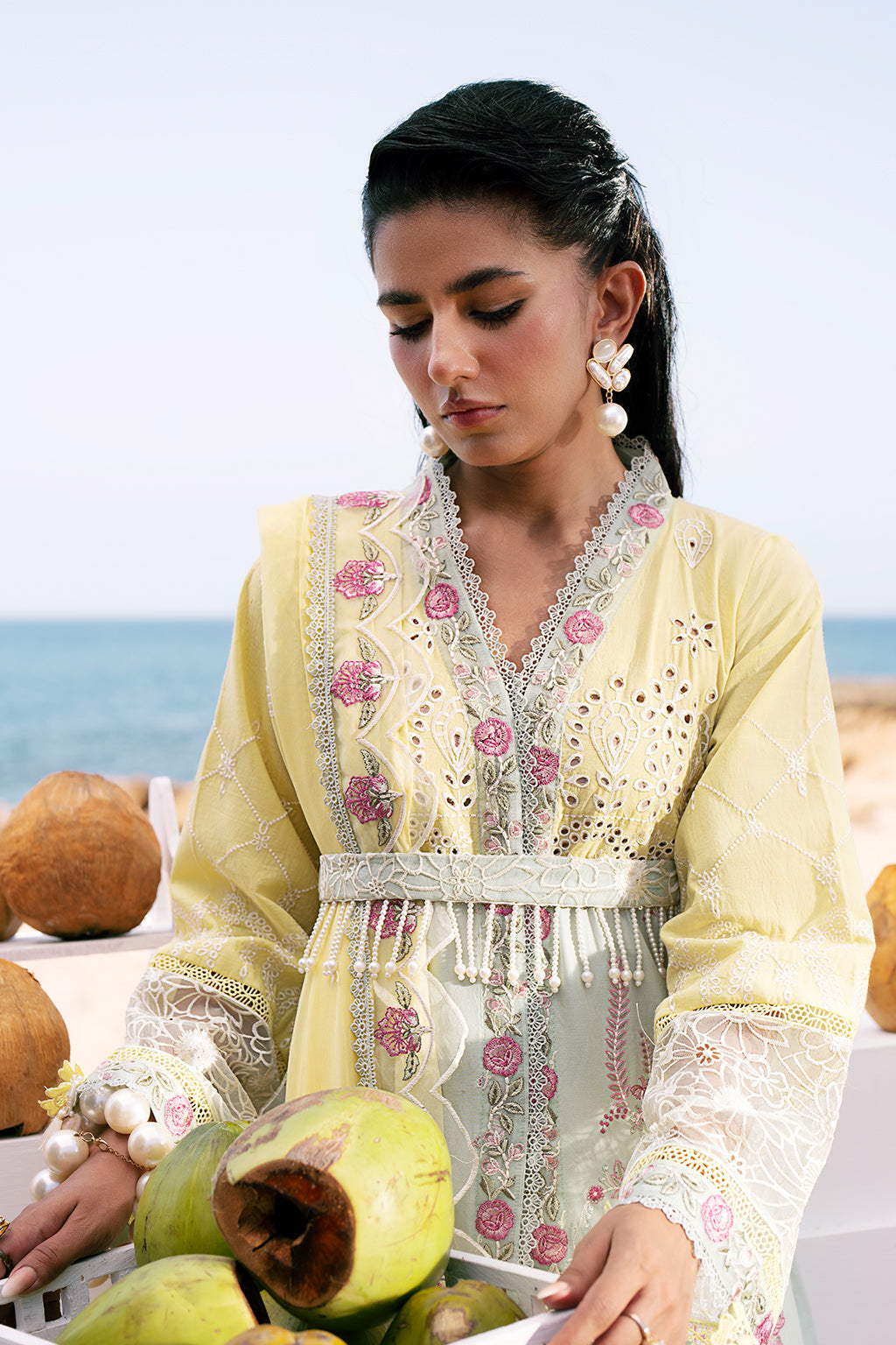 AJR Couture | Dastan Luxury Lawn 25 | Azure - House Of Hania