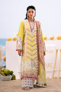 AJR Couture | Dastan Luxury Lawn 25 | Sunset - House Of Hania