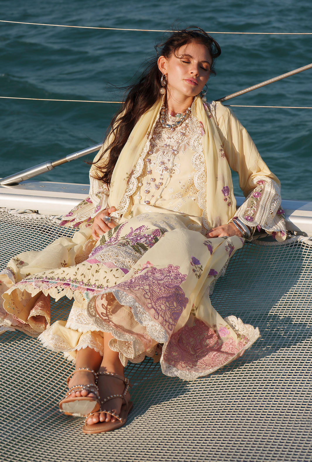 AJR Couture | Evara Luxury Lawn | Faria - House Of Hania